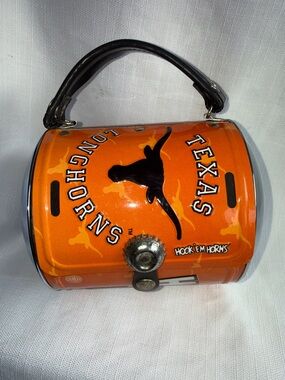 Vintage Texas Longhorns Metal Purse | Burnt Orange Hook 'Em Horns Handbag